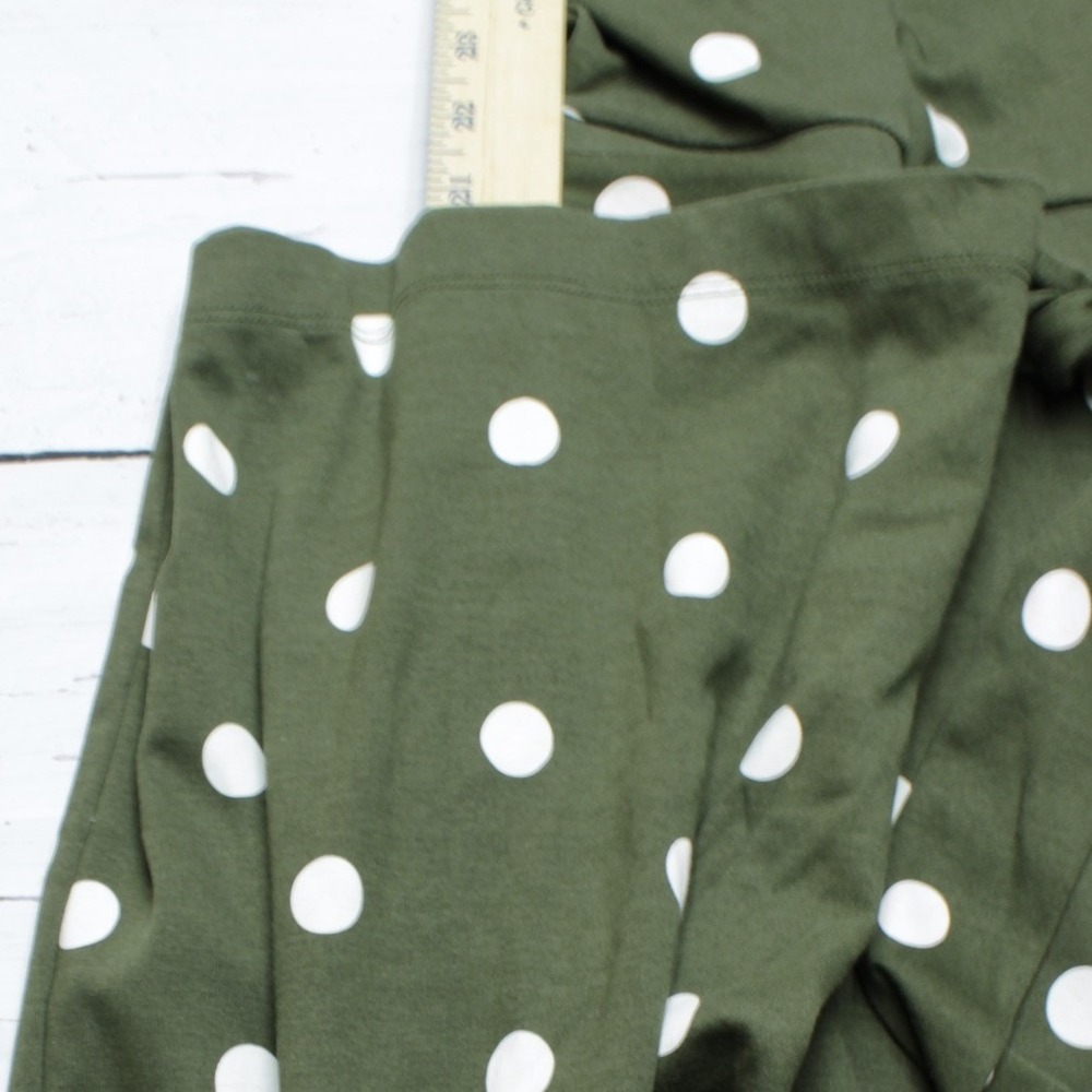 New York & Company Polka Dot Cotton Jumpsuit Green L Romper - Picture 9 of 10